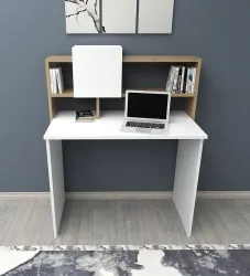 Almonde Çalışma Masası - Ağ/Meşə - 3