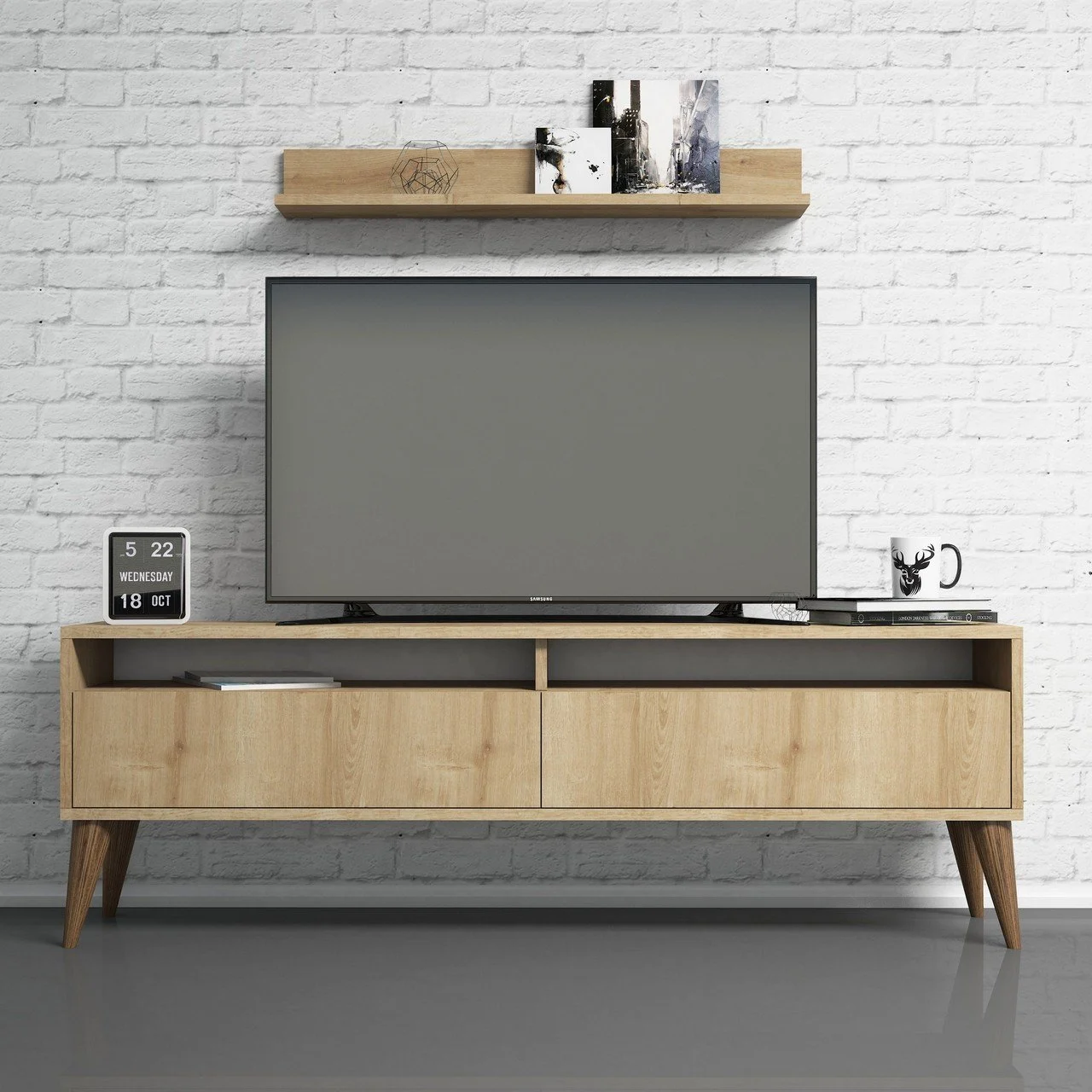 Best Tv Stend Divar Rəfli - Meşə - 1