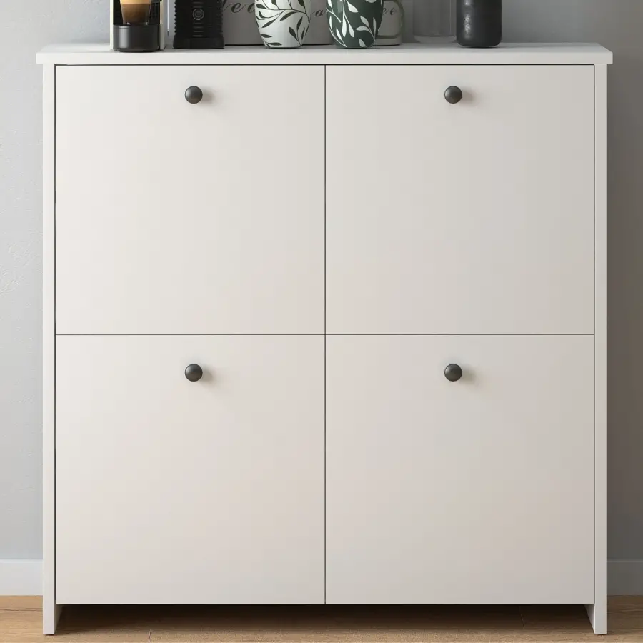 Cube Ayaqqabı Dolabı, Çox Məqsədli Dolab - Ağ - 3