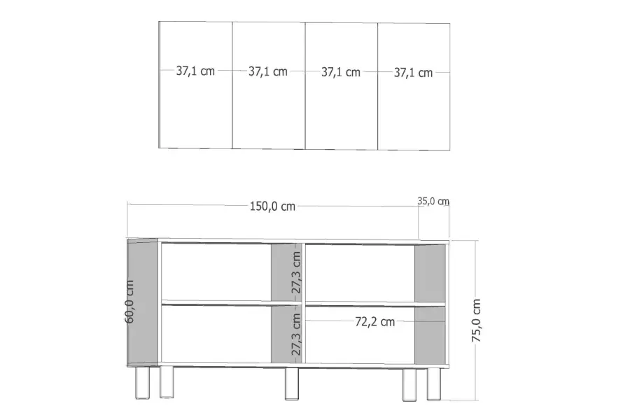 Dariod Bohem Konsol, 4 Qapılı - Ağ - 7