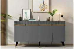 Defne Konsol, 4 Qapılı - Antrasit/Qızılı - 1