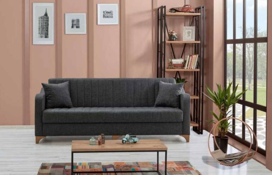 Dora 3 Yerli Divan - Tünd Boz - 1