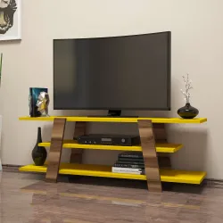 Flower Tv Stend - Cəviz/Sarı - 1