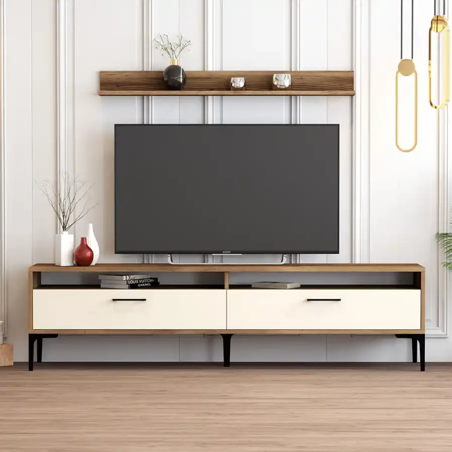 İstanbul Tv Stend - Cəviz/Krem - 1