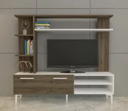 Julia Tv Stend - Ağ/Cəviz 