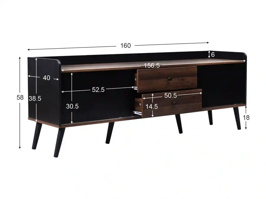 Kleuren Tv Stend - Qara/Cəviz - 4