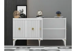 Midas Konsol, 4 Qapılı, 150cm - Ağ/Qızılı - 3