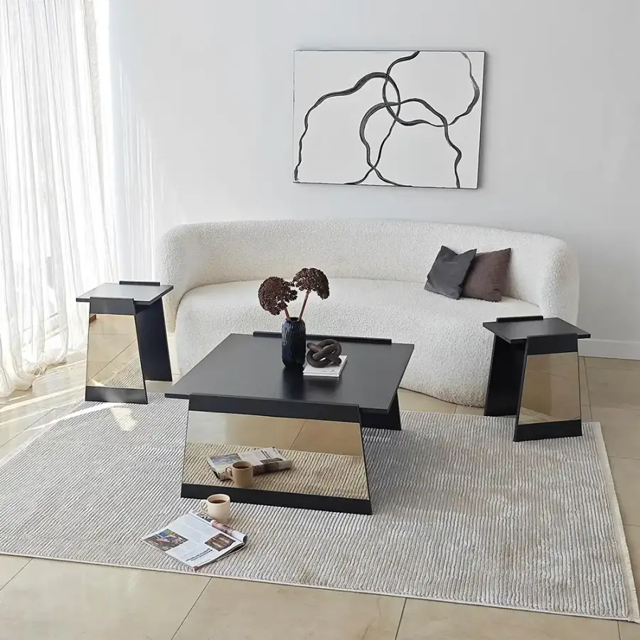 Queen Jurnal Masa Dəsti - Qara/Bronz Güzgü - 4