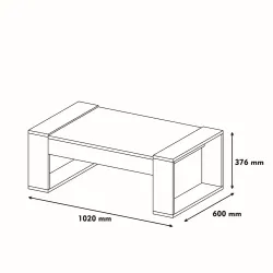Venüs Jurnal Masası - Cəviz/Ağ - 3